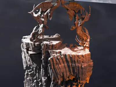 Hells Arch mountain Gateway 3D model