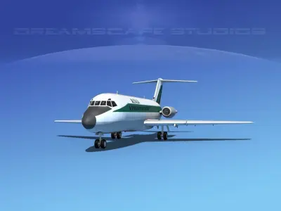 Douglas DC-9-15 Alitalia 3D model