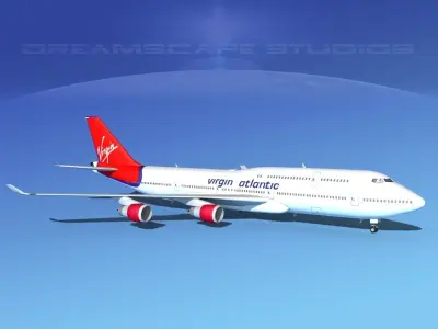 Boeing 747-8I Virgin Atlantic 3D model