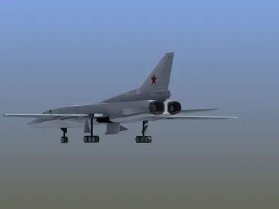Tu-22 Backfire LD1 Low-poly 3D model