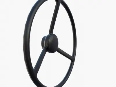 Tractor steering wheel 3D model