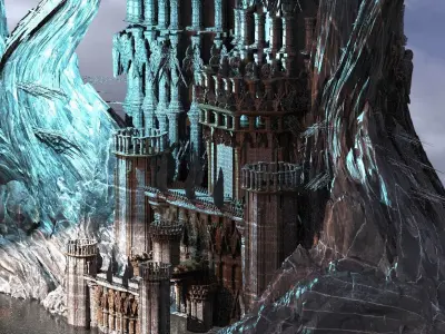 Great Cliffs Dark ages Kit bash 2 3D model