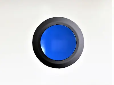 Button switch blue 3D model
