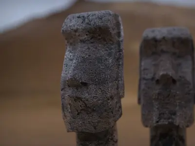 Moai Statues Low-poly 3D model