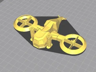 PRINT IN PLACE FUTURISTIC MOVILE HELICOPTER NO SUPPORTS 3D print model