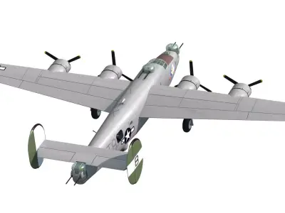 B-24J Liberator 3D model