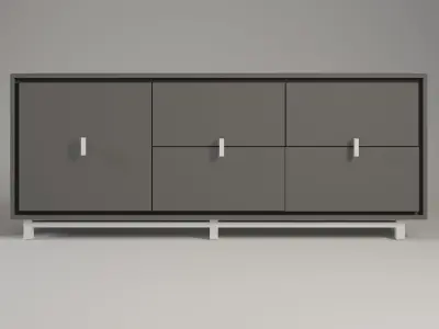 Modern console Free 3D model