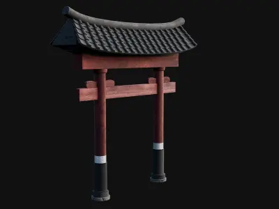 JAPANESE ASIAN MEDIEVAL FEUDAL CITY STRUCTURES COLLECTION Low-poly 3D model