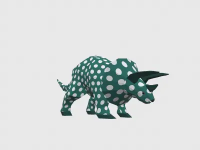 Dinosaur Triceratops Low-poly 3D model