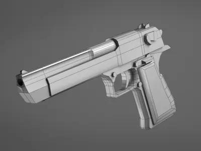 Desert Eagle Handgun Free low-poly 3D model