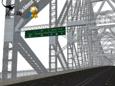 Story Bridge Low-poly 3D model