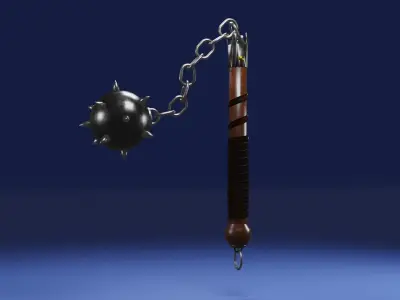 Morgenstern 3D model pen with chain 3D model