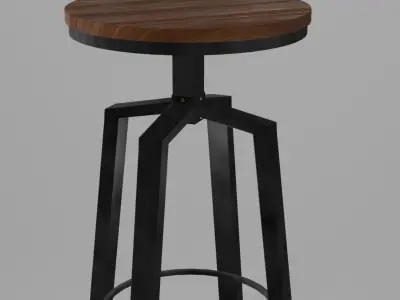 Bar Stool Free low-poly 3D model purchase