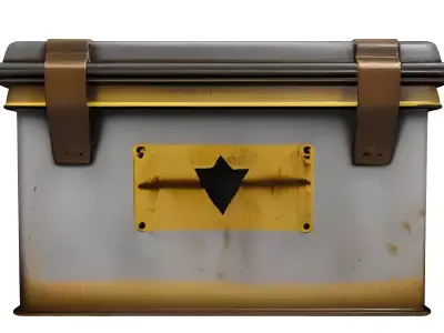 Dented Steel Ammunition Box 3D model