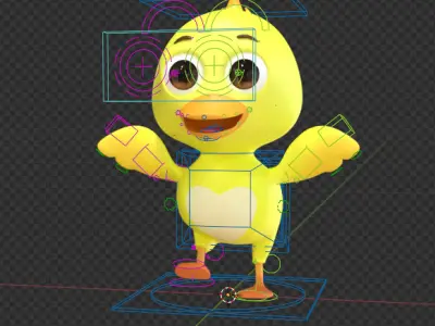 Baby Duck - Stylized 3D Model Low-poly 3D model