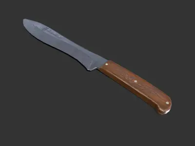 Knife Low-poly PBR Free low-poly 3D model