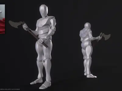 Axe of Giovanni Battista Bugatti - Papal Executioner Low-poly 3D model