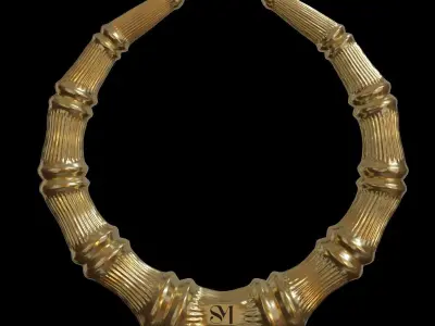 Bamboo Earring Jewelry made in Blender Free 3D model