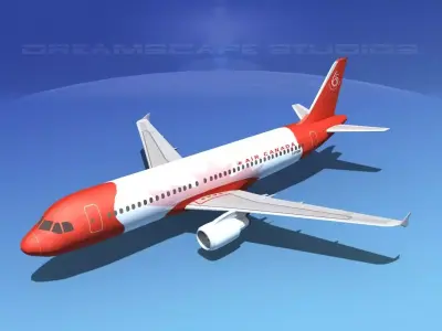 Airbus A320 LP Air Canada 65 Low-poly 3D model