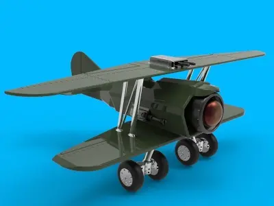 Jet Biplane 3D print model