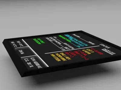 Third Electronic centralised aircraft monitoring 3D model