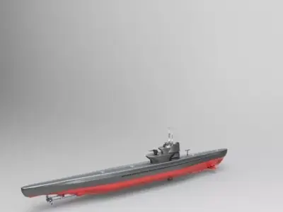 U Boat submarine Free 3D model