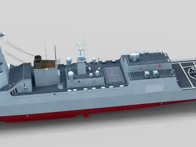 Chinese Navy Type 052D Destroyer 3D model