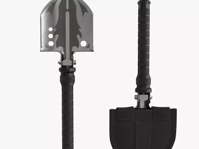 Multifunctional Shovel Low-poly 3D model