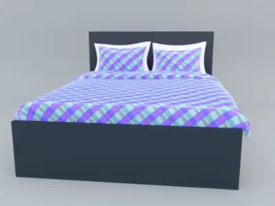 malm bed Low-poly 3D model