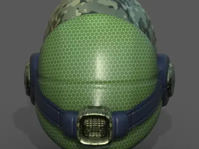 Gas mask helmet scifi fantasy armor hats military Low-poly Low-poly 3D model