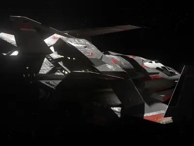 Spaceship - Original Design  Low-poly 3D model