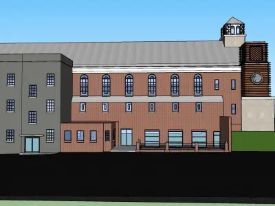 Church model design 3d sketchup model 3D model