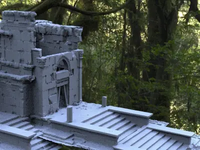 Jungle forest temple 3D model