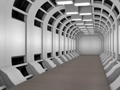 Sci Fi Corridor Tunnel 3D model purchase