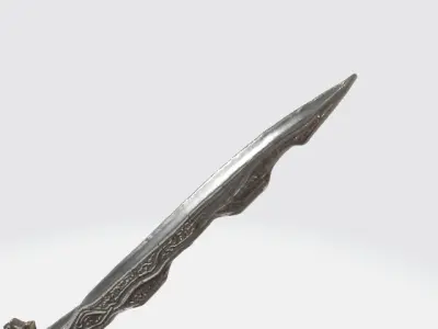 Fantasy sword 3D model 9