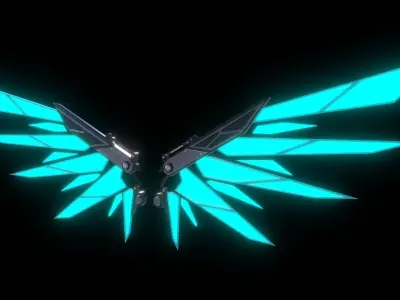 Mechanic Wing Low-poly 3D model