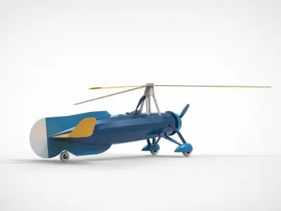 helicopter Autogiro Kellett 3D model