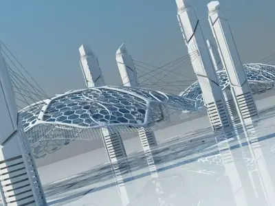 Futuristic Architectural Structure 15 3D model