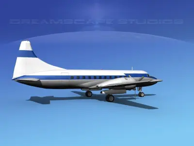 Convair CV-340 Private 1 3D model