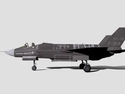 Lockheed Martin F-35A Lightning II Low-poly 3D model
