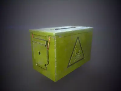 M2A2 Ammo Cans metallic Crate Low-poly 3D model