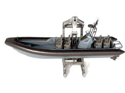 MILITARY INFLATABLE BOAT  Low-poly 3D model