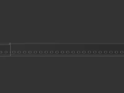 Cable Tray 100mm x 3000mm TYPE2 3D model