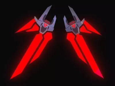 Mechanic Wing Low-poly 3D model