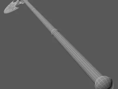 Indopersian battleaxe 3D model
