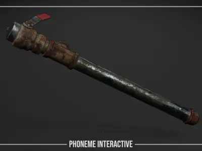 Rusty Metal Pipe - Game Ready Prop with 4K PBR Textures Free low-poly 3D model