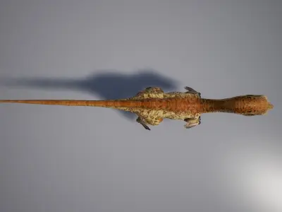 Troodon dinosaur Low-poly 3D model