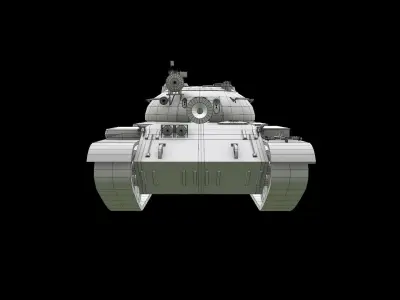 TANK T55 main battle tanks Low-poly 3D model