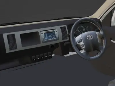 2012 Toyota HiAce Commuter Mk5 - H200 Free 3D model