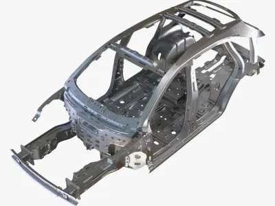 Car Frame Body Crossover Hatchback M1 3D model